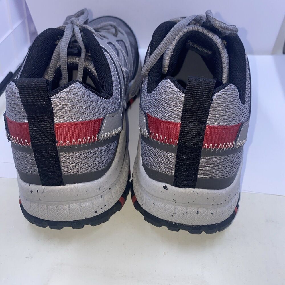 Skechers Hillcrest 237265W Mens Gray/red Wide Fit Lace Up Hiking Shoes Size 8.5 - Picture 11 of 13